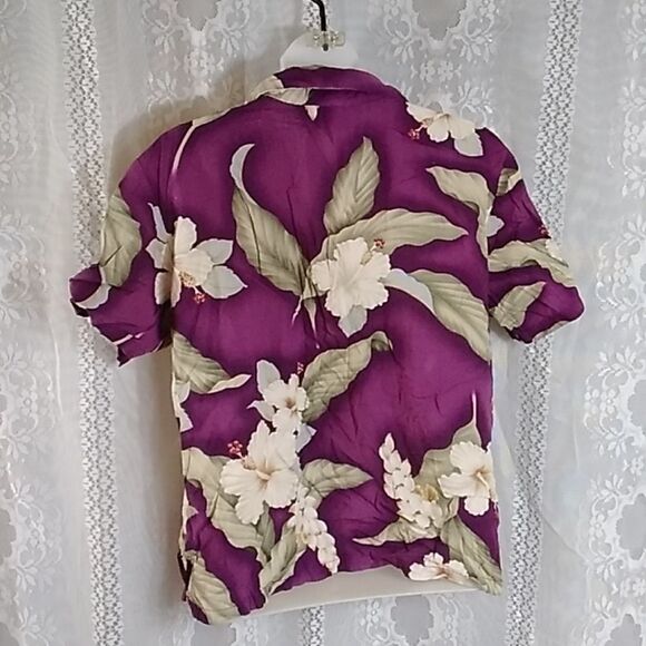 VTG,IOLANI MADE IN HAWAII WOMEN BLOUSE SIZE M FLORAL - Picture 4 of 6